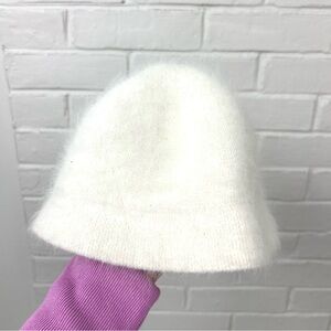 Vintage Angora Cream Knit Hat